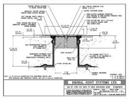 Expansion Joint Details: SJS-FP Deck-to-Deck Plaza Deck Expansion Joint with Emcrete EMSEAL