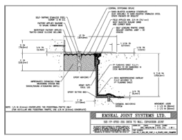 SJS-FP_7_255_DW_CONC_1-4_PLATE_LONG_CHAMFER Deck to Wall Expansion Joint