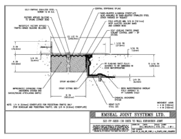 SJS-FP_8_130_DW_CONC_1-4_PLATE_LONG_CHAMFER Deck to Wall Expansion Joint