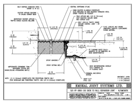 SJS-FP_8_130_DW_CONC_1-4_PLATE_LONG_CHAMFER_EMCRETE Deck to Wall Expansion Joint with Emcrete