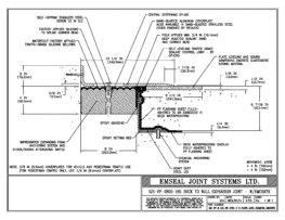 SJS-FP_8_165_DW_CONC_3-8_PLATE_LONG_CHAMFER_EMCRETE Deck to Wall Expansion Joint with Emcrete