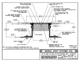 Expansion Joint Details: SJS-FP Deck-to-Deck Plaza Deck Expansion Joint with Emcrete EMSEAL