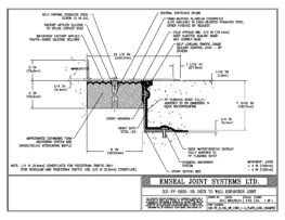 Expansion Joint Details: SJS-FP Deck-to-Wall Plaza Deck Expansion Joint EMSEAL