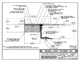 SJS-FP_8_185_DW_CONC_1-4_PLATE_LONG_CHAMFER_EMCRETE Deck to Wall Expansion Joint with Emcrete