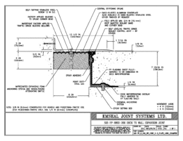 Expansion Joint Details: SJS-FP Deck-to-Wall Plaza Deck Expansion Joint EMSEAL