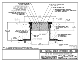 Expansion Joint Details: SJS-FP Deck-to-Deck Plaza Deck Expansion Joint EMSEAL