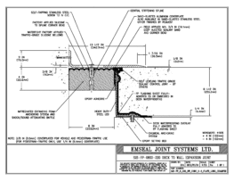 Expansion Joint Details: SJS-FP Deck-to-Wall Plaza Deck Expansion Joint EMSEAL