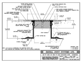 Expansion Joint Details: SJS-FP Deck-to-Deck Plaza Deck Expansion Joint with Emcrete EMSEAL