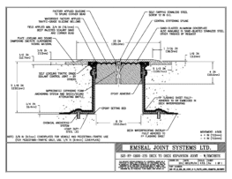 Expansion Joint Details: SJS-FP Deck-to-Deck Plaza Deck Expansion Joint with Emcrete EMSEAL