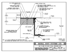 SJS-FP_8_270_DW_CONC_1-4_PLATE_LONG_CHAMFER Deck to Wall Expansion Joint