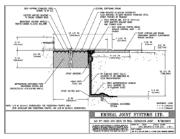SJS-FP_8_270_DW_CONC_1-4_PLATE_LONG_CHAMFER_EMCRETE Deck to Wall Expansion Joint with Emcrete