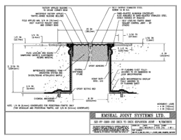SJS-FP_8_290_DD_CONC_1-4_PLATE_LONG_CHAMFER_EMCRETE Deck to Deck Expansion Joint with Emcrete