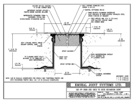 Expansion Joint Details: SJS-FP Deck-to-Deck Plaza Deck Expansion Joint EMSEAL