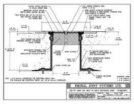 SJS-FP_8_305_DD_CONC_1-4_PLATE_LONG_CHAMFER_EMCRETE Deck to Deck Expansion Joint with Emcrete