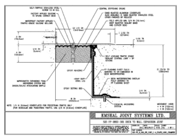 SJS-FP_8_305_DW_CONC_1-4_PLATE_LONG_CHAMFER Deck to Wall Expansion Joint