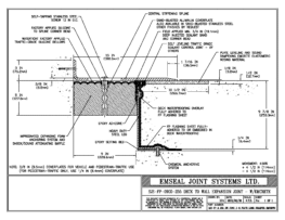 SJS-FP_9_255_DW_CONC_3-8_PLATE_LONG_CHAMFER_EMCRETE Deck to Wall Expansion Joint with Emcrete