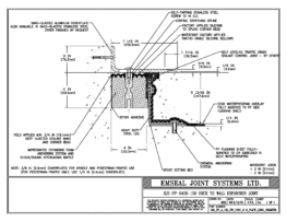 Expansion Joint Details: SJS-FP Deck-to-Wall Plaza Deck Expansion Joint EMSEAL