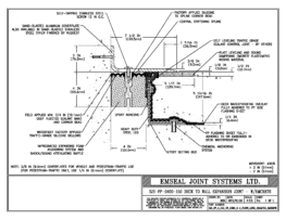 SJS_FP_4_150_DW_CONC_3-8_PLATE_LONG_CHAMFER_EMCRETE Deck to Wall Expansion Joint with Emcrete