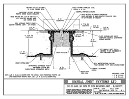 Expansion Joint Details: SJS-FP Deck-to-Deck Plaza Deck Expansion Joint with Emcrete EMSEAL