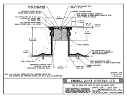 Expansion Joint Details: SJS-FP Deck-to-Deck Plaza Deck Expansion Joint EMSEAL