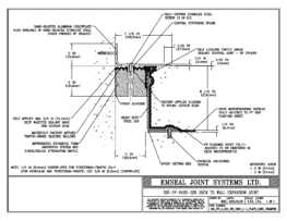 SJS_FP_4_220_DW_CONC_1-4_PLATE_LONG_CHAMFER Deck to Wall Expansion Joint