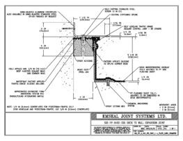 SJS_FP_4_235_DW_CONC_1-4_PLATE_LONG_CHAMFER Deck to Wall Expansion Joint