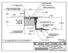 Expansion Joint Details: SJS-FP Deck-to-Wall Plaza Deck Expansion Joint EMSEAL