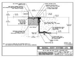 SJS_FP_5_200_DW_CONC_1-4_PLATE_LONG_CHAMFER Deck to Wall Expansion Joint