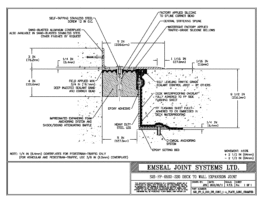 SJS_FP_5_220_DW_CONC_1-4_PLATE_LONG_CHAMFER Deck to Wall Expansion Joint