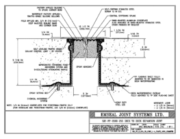 Expansion Joint Details: SJS-FP Deck-to-Deck Plaza Deck Expansion Joint EMSEAL