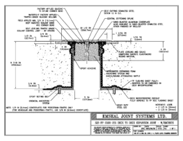 Expansion Joint Details: SJS-FP Deck-to-Deck Plaza Deck Expansion Joint with Emcrete EMSEAL