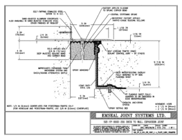 Expansion Joint Details: SJS-FP Deck-to-Wall Plaza Deck Expansion Joint EMSEAL