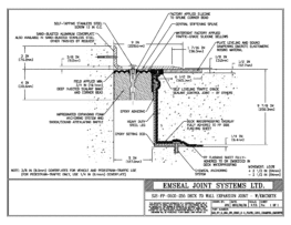 SJS_FP_5_255_DW_CONC_3-8_PLATE_LONG_CHAMFER_EMCRETE Deck to Wall Expansion Joint with Emcrete