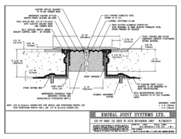 SJS_FP_6_130_DD_CONC_3-8_PLATE_LONG_CHAMFER_EMCRETE Deck to Deck Expansion Joint with Emcrete