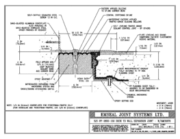 Expansion Joint Details: SJS-FP Deck-to-Wall Plaza Deck Expansion Joint with Emcrete EMSEAL