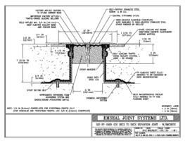 SJS_FP_6_200_DD_CONC_1-4_PLATE_LONG_CHAMFER_EMCRETE Deck to Deck Expansion Joint with Emcrete