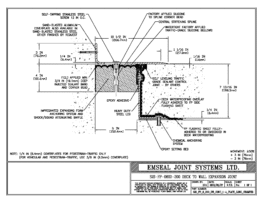 SJS_FP_6_200_DW_CONC_1-4_PLATE_LONG_CHAMFER Deck to Wall Expansion Joint