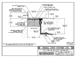 Expansion Joint Details: SJS-FP Deck-to-Wall Plaza Deck Expansion Joint EMSEAL