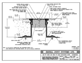 SJS_FP_6_220_DD_CONC_1-4_PLATE_LONG_CHAMFER_EMCRETE Deck to Deck Expansion Joint with Emcrete