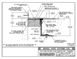 Expansion Joint Details: SJS-FP Deck-to-Wall Plaza Deck Expansion Joint with Emcrete EMSEAL