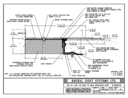 SJS-FP_12_130_DW_CONC_1-4_PLATE_LONG_CHAMFER_EMCRETE Deck to Wall Expansion Joint with Emcrete