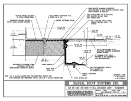 SJS-FP_12_200_DW_CONC_1-4_PLATE_LONG_CHAMFER_EMCRETE Deck to Wall Expansion Joint with Emcrete