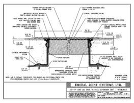 Expansion Joint Details: SJS-FP Deck-to-Deck Plaza Deck Expansion Joint with Emcrete EMSEAL