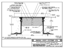 Expansion Joint Details: SJS-FP Deck-to-Deck Plaza Deck Expansion Joint EMSEAL