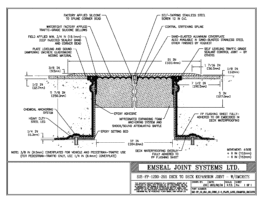 Expansion Joint Details: SJS-FP Deck-to-Deck Plaza Deck Expansion Joint with Emcrete EMSEAL