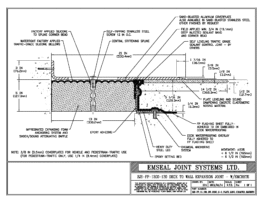 SJS-FP_13_130_DW_CONC_3-8_PLATE_LONG_CHAMFER_EMCRETE Deck to Wall Expansion Joint with Emcrete