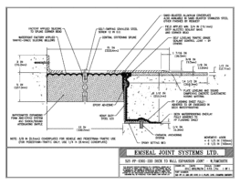 SJS-FP_13_220_DW_CONC_3-8_PLATE_LONG_CHAMFER_EMCRETE Deck to Wall Expansion Joint with Emcrete