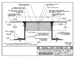 Expansion Joint Details: SJS-FP Deck-to-Deck Plaza Deck Expansion Joint with Emcrete EMSEAL