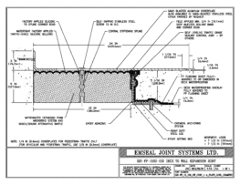 SJS-FP_15_130_DW_CONC_1-4_PLATE_LONG_CHAMFER Deck to Wall Expansion Joint