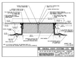 SJS-FP_15_150_DD_CONC_1-4_PLATE_LONG_CHAMFER_EMCRETE Deck to Deck Expansion Joint with Emcrete